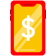 Icon of bag with dollar sign
